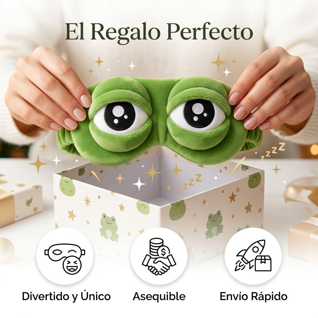 Ojos de Rana - Antifaz 3D Suave para Dormir
