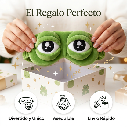 Ojos de Rana - Antifaz 3D Suave para Dormir
