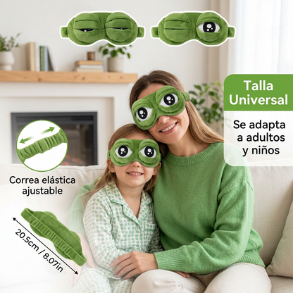 Ojos de Rana - Antifaz 3D Suave para Dormir
