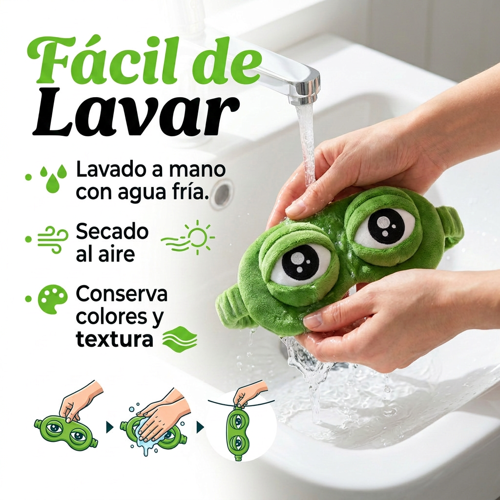 Ojos de Rana - Antifaz 3D Suave para Dormir
