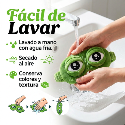 Ojos de Rana - Antifaz 3D Suave para Dormir