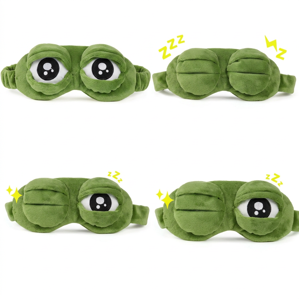 Ojos de Rana - Antifaz 3D Suave para Dormir